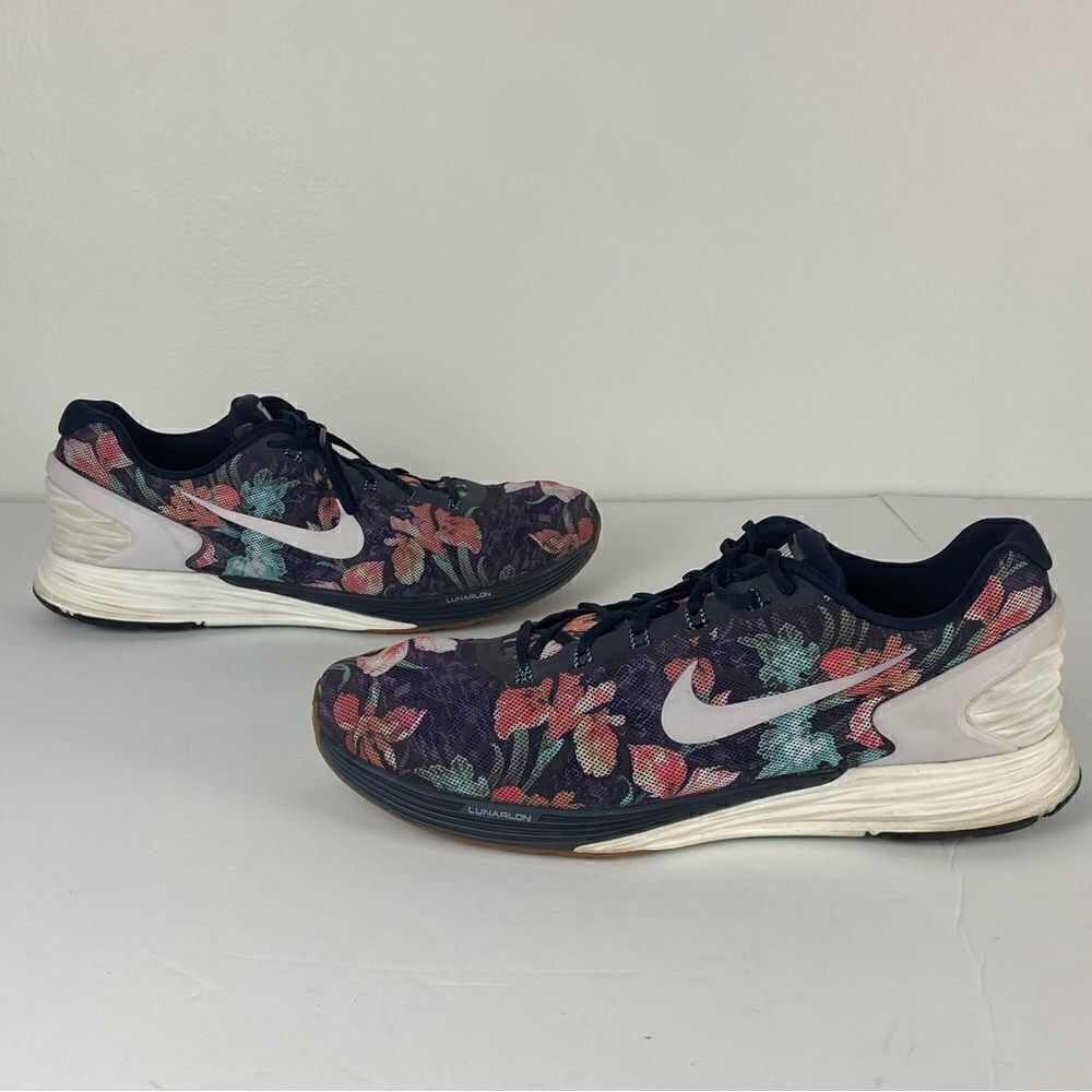Nike Sneakers Lunarglide 6 Photosynthesis Floral/Navy‎ Men’s Size 15 Tropical